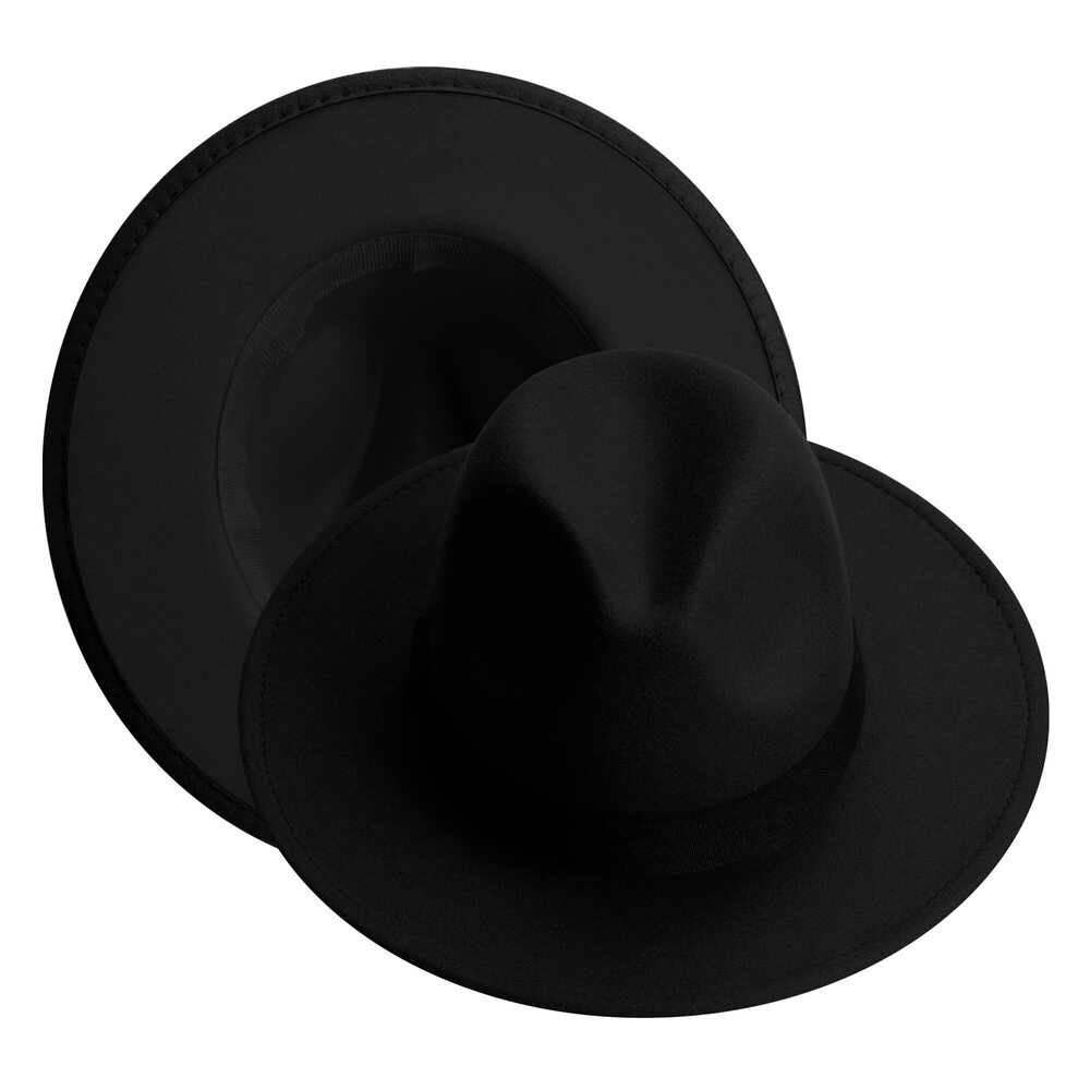 8926 Fedora Hats / Felt FedoraHats Two Tone Wide Brim Fedora Hats Rancher